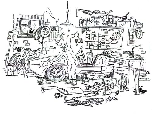 Mechanic's workshop.