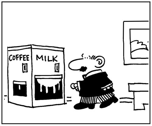 'Coffee. Milk.'