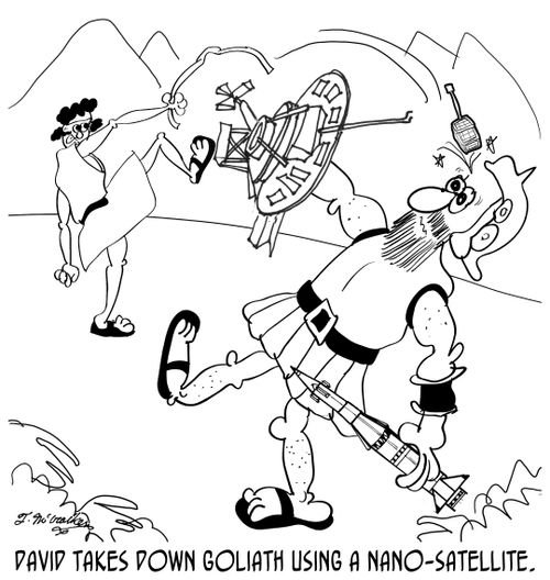 David takes down Goliath using a nano-satellite.