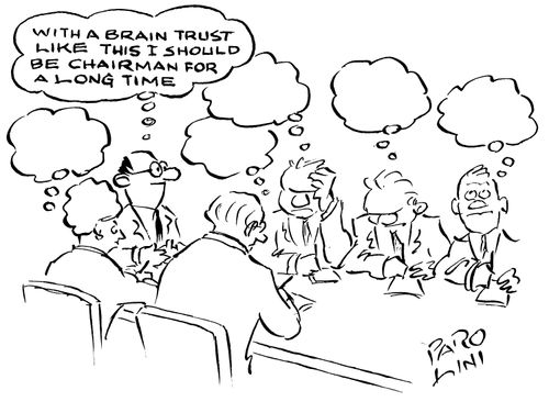 'With a brain trust like this I should be chairman for a long time' (Chairman's thoughts).