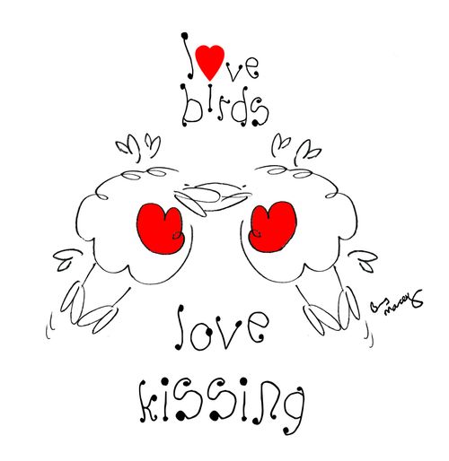 LOve Birds love kissing