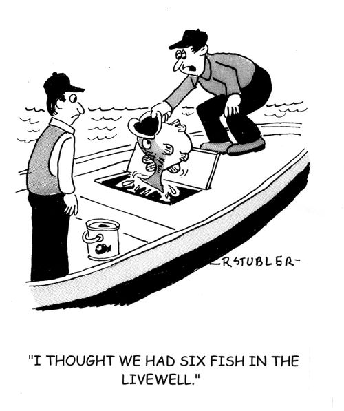 'I thought we had six fish in the livewell.'