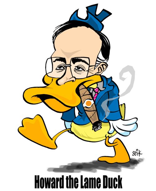 Howard the Lame Duck.
