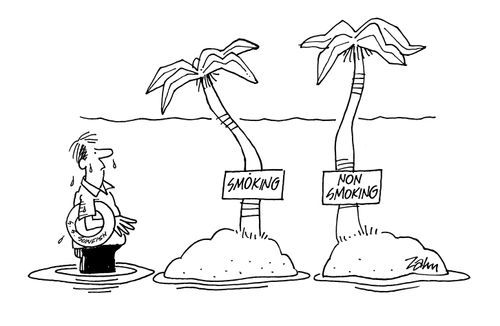 Smoking/Non Smoking Islands.