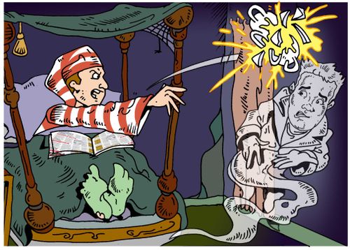 Ghostly apparitions.