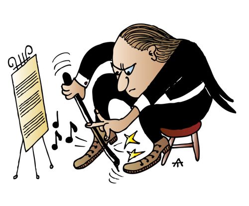 Violinist and boot
