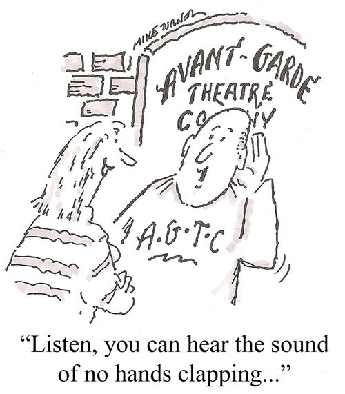 '..the sound of no hands clapping...'