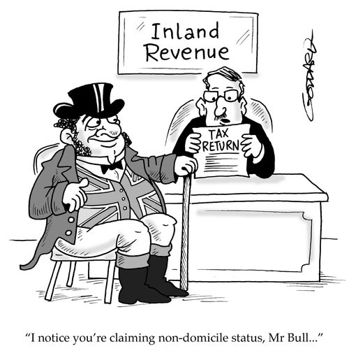 'I notice you're claiming non-domicile status, Mr Bull...'