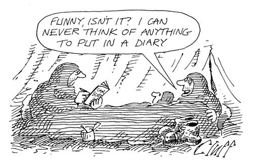 "I can never think of anything to put in a diary"