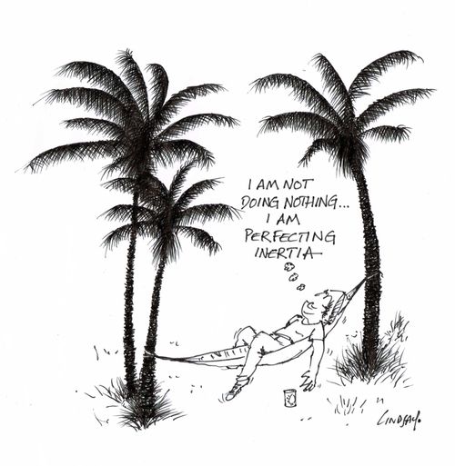 'I am not doing nothing... I am perfecting inertia.'
