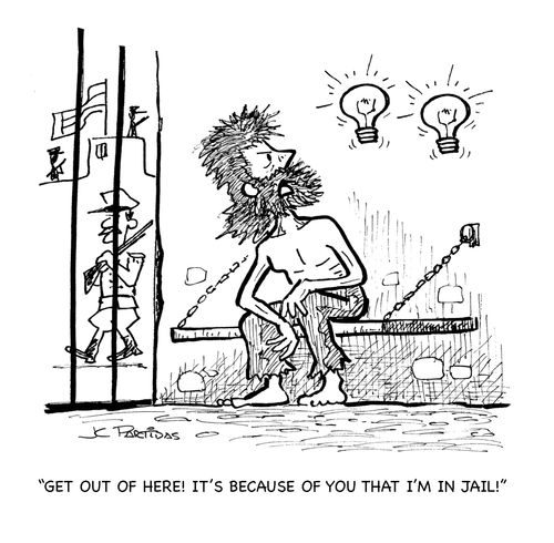 'Get out of here! It's because of you that I'm in jail!'