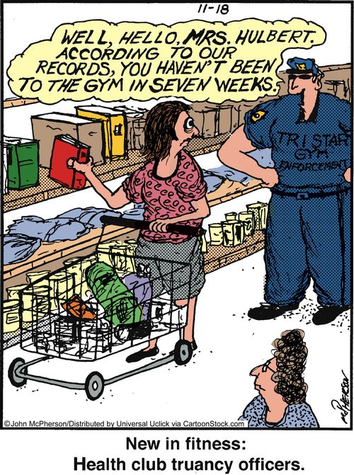 New in fitness: Health club truancy officers.