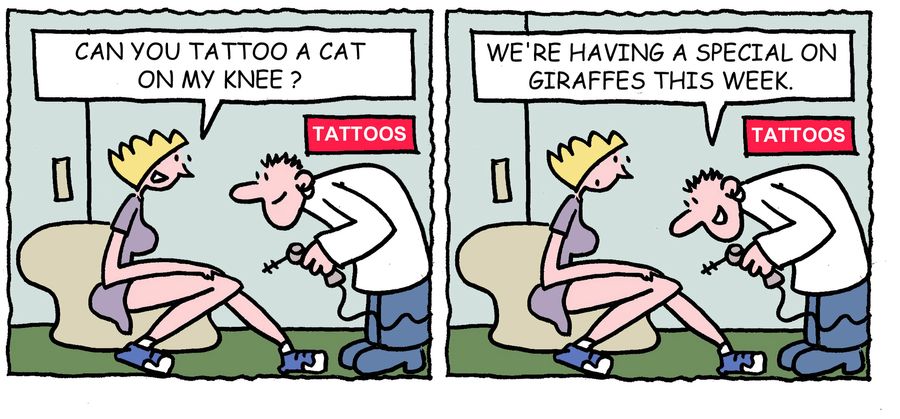 'Can you tattoo a cat on my knee?'