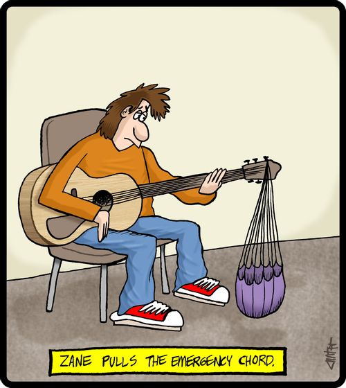 Zane pulls the emergency chord.