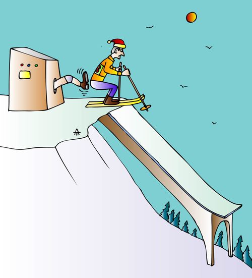 Ski kicker.