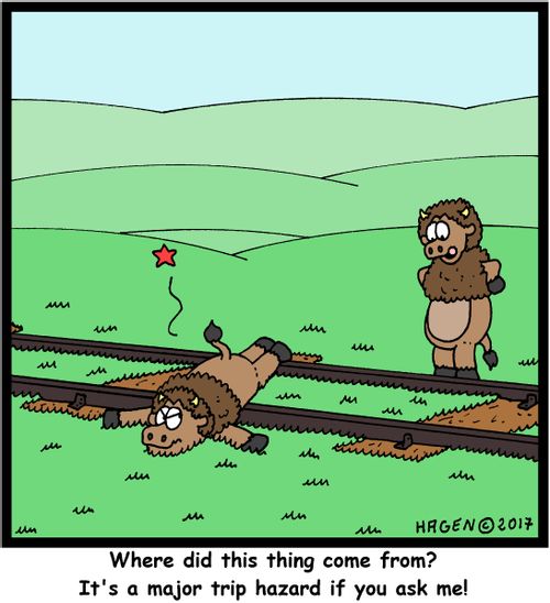 "Where did this thing come from? It's a major trip hazard if you ask me!"