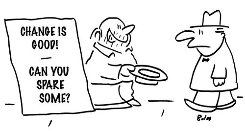 Change is good! Can you spare some?