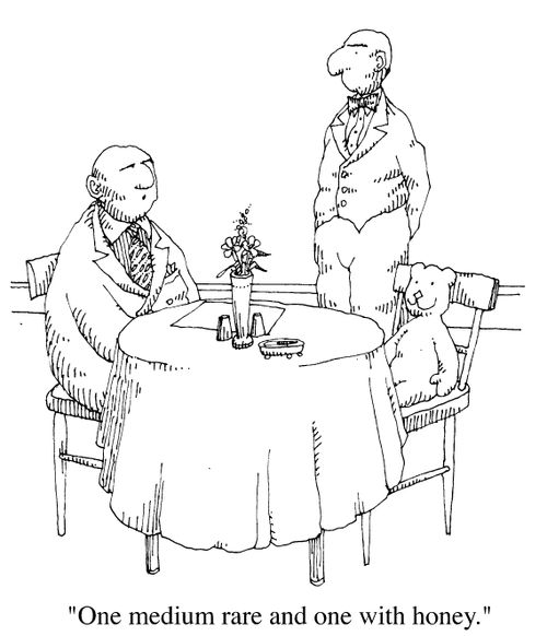 "One medium rare and one with honey."