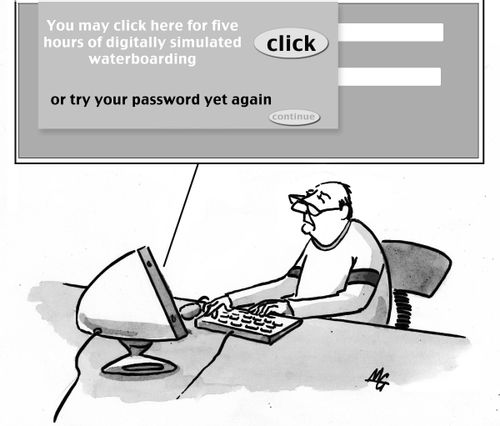 You may click here for five hours of simulated waterboarding, or try your password yet again.