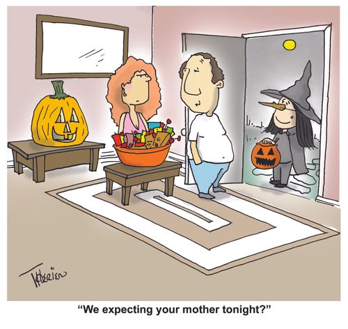 "We expecting your mother tonight?"