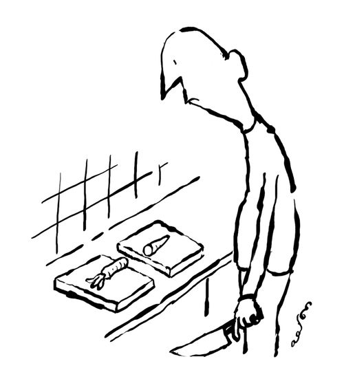 Chopping Board chopped in two.