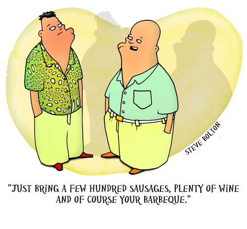 'Just bring a few hundred sausages, plenty of wine and of course your barbeque.'