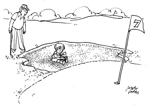 Child on golf course