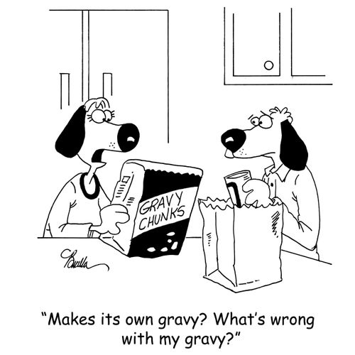 'Makes its own gravy? What's wrong with my gravy?'