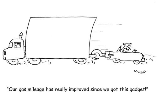 'Our gas mileage has really improved since we got this gadget!'