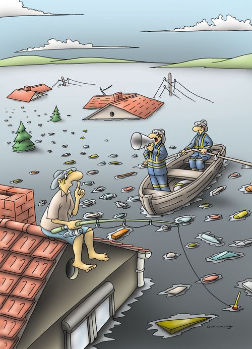 Fishermen in Floods