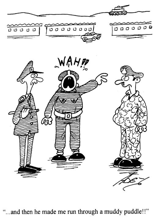 '...and then he made me run through a muddy puddle!!'