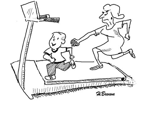 Escape on a treadmill
