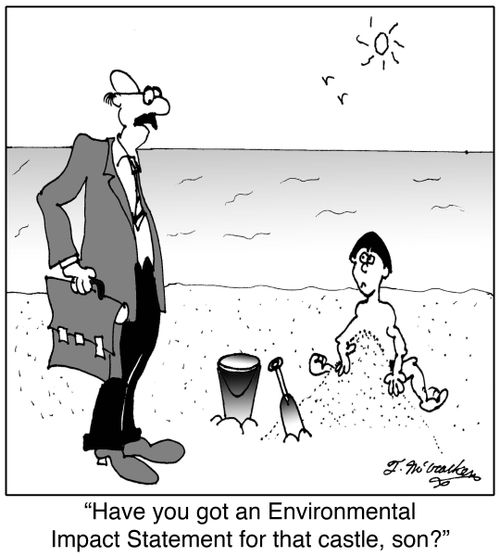 'Have you got an Environmental Impact Statement for that castle, son?'
