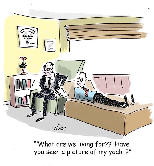 "'What are we living for?' Have you seen a picture of my yacht?