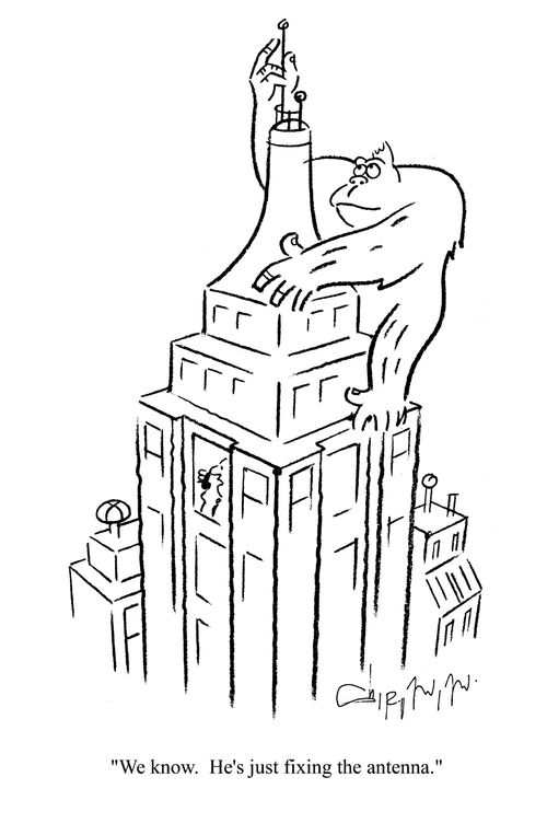 'We know. He's just fixing the antenna.'