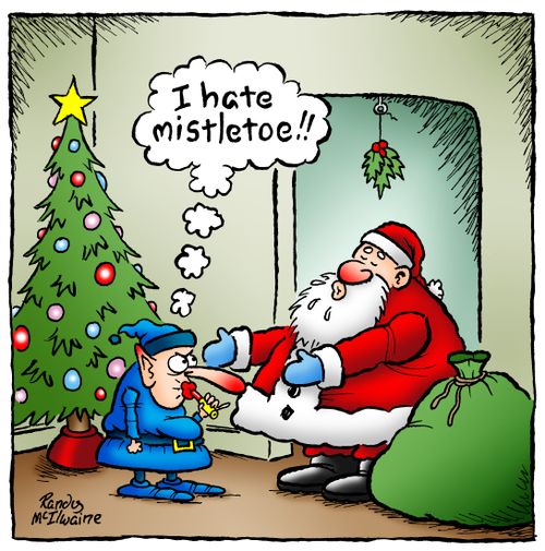 'I hate mistletoe!'