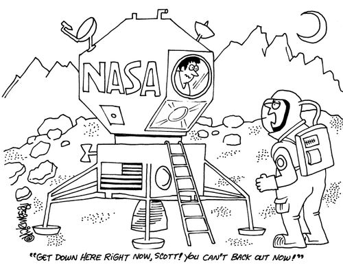 'Get down here right now, Scott!  You can't back out now!'