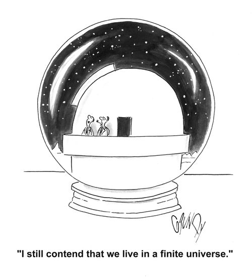 'I still contend that we live in a finite universe.'