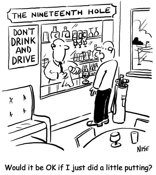 'Would it be alright if I just did a little putting?'