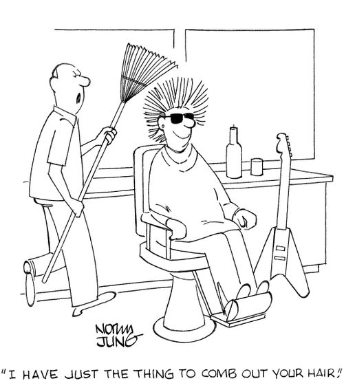 'I have just the thing to comb out your hair.'