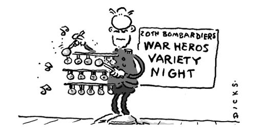 War Heros Variety Night (playing a tune on his medals).