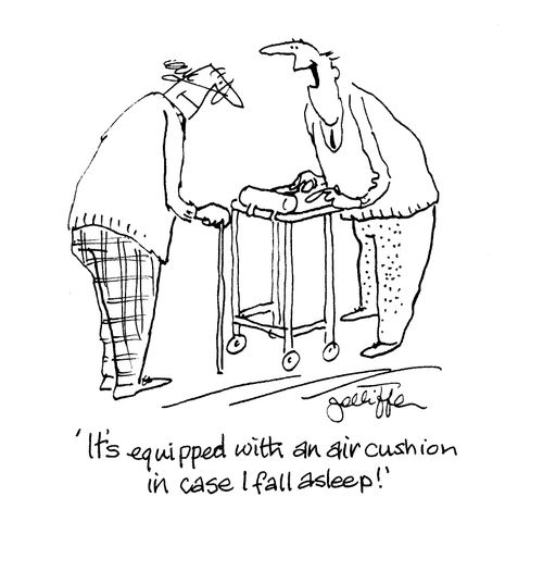 'Its equipped with an air cushion in case I fall asleep!'