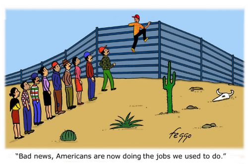 'Bad news, Americans are now doing the jobs we used to do.'