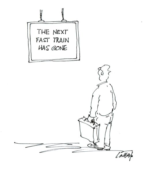 The next fast train has gone.