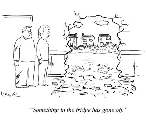 'Something in the fridge has gone off.'