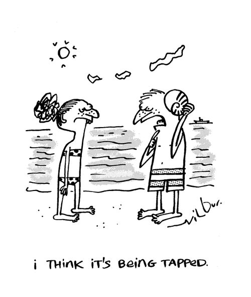 'I think its being tapped.'