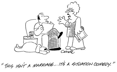 "This isn't a marriage...It's a situation comedy"