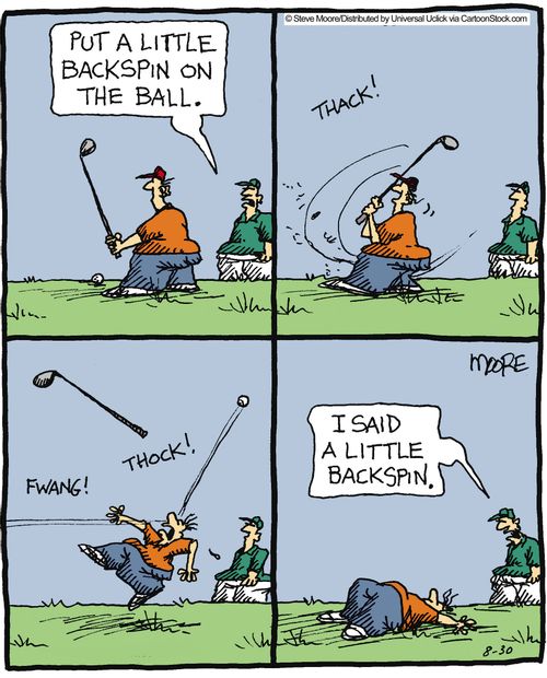 'Put a little backspin on the ball.'