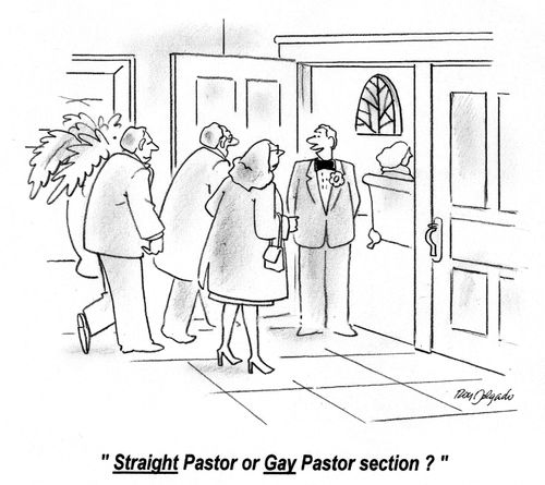 'Straight pastor or gay pastor section?'