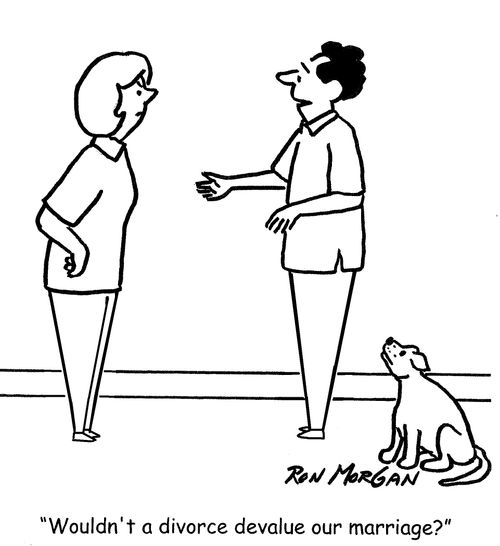 "Wouldn't a divorce devalue our marriage?"